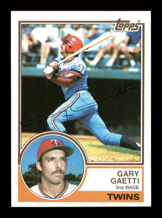 Gary Gaetti Autographed 1983 Topps Rookie Card #431 Minnesota Twins SKU #166730 - RSA