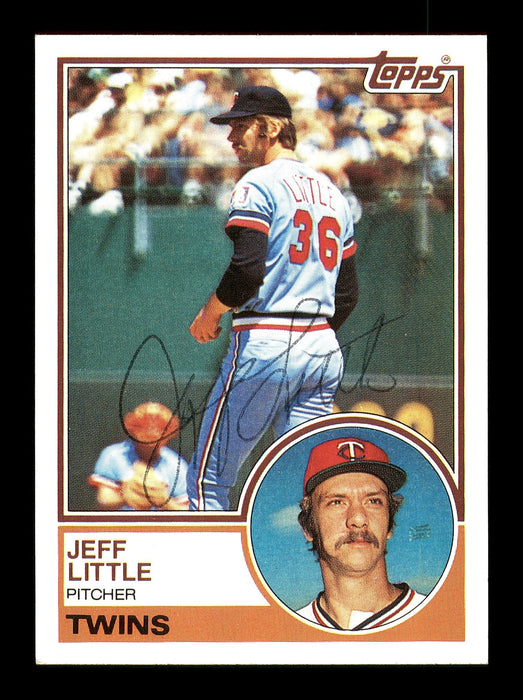 Jeff Little Autographed 1983 Topps Card #499 Minnesota Twins SKU #166732 - RSA