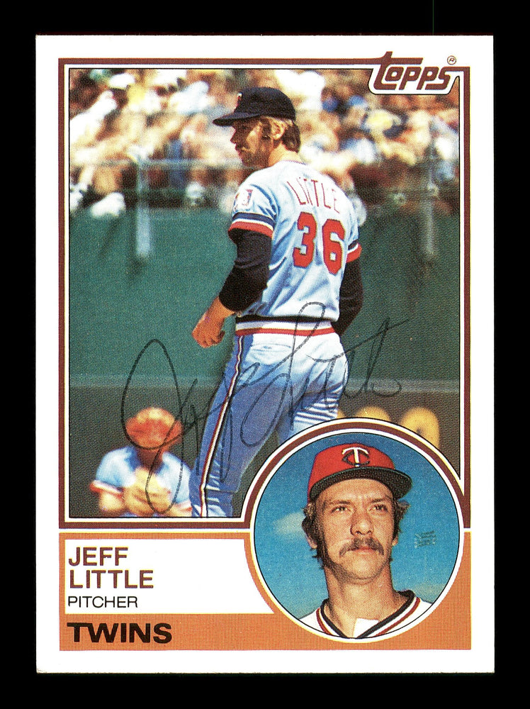 Jeff Little Autographed 1983 Topps Card #499 Minnesota Twins SKU #166732 - RSA