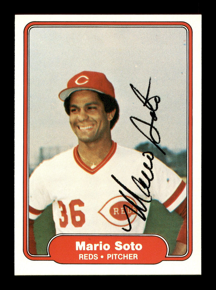 Mario Soto Autographed 1982 Fleer Card #83 Cincinnati Reds SKU #166752 - RSA