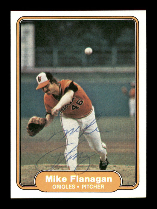 Mike Flanagan Autographed 1982 Fleer Card #165 Baltimore Orioles SKU #166757 - RSA