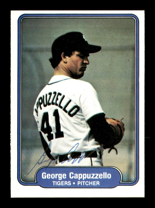 George Cappuzzello Autographed 1982 Fleer Card #264 Detroit Tigers SKU #166763 - RSA