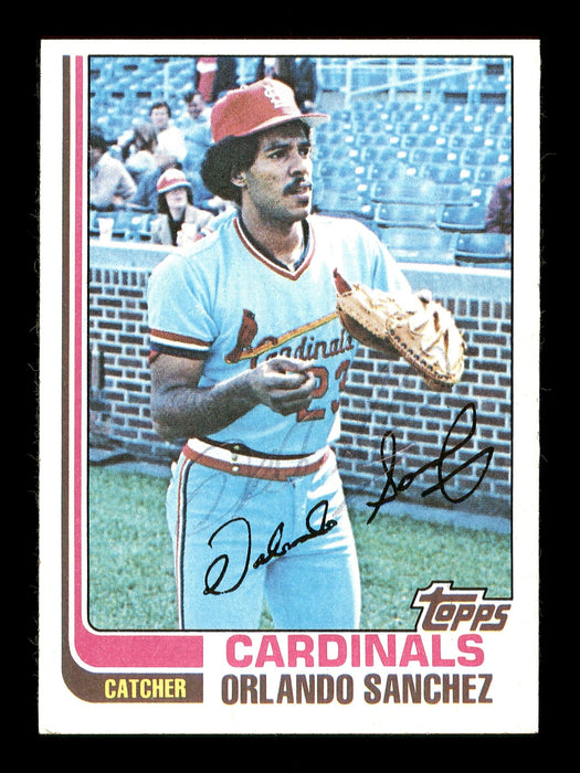 Orlando Sanchez Autographed 1982 Topps Card #604 St. Louis Cardinals SKU #166774 - RSA