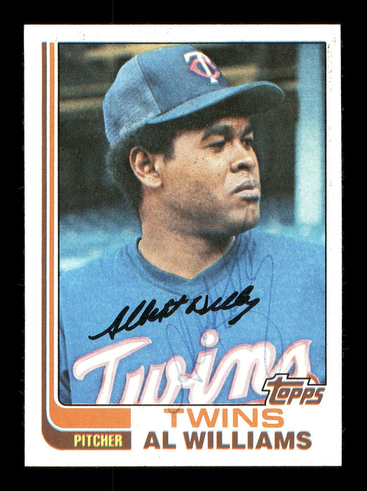 Al Williams Autographed 1982 Topps Card #69 Minnesota Twins SKU #166803 - RSA