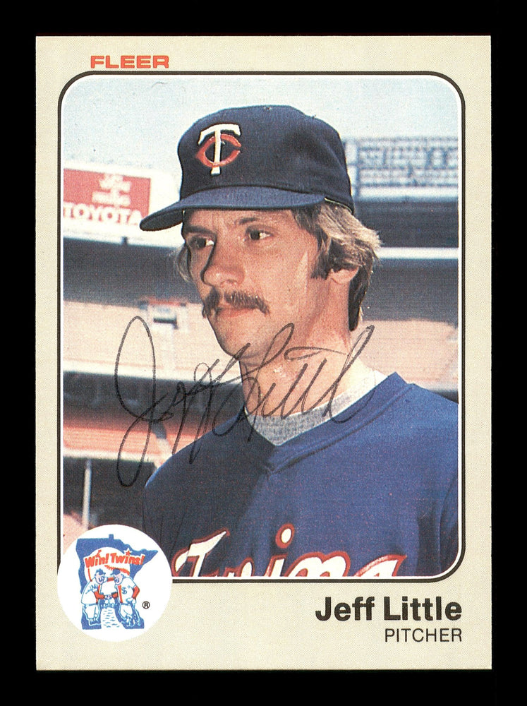Jeff Little Autographed 1983 Fleer Card #619 Minnesota Twins SKU #166840 - RSA