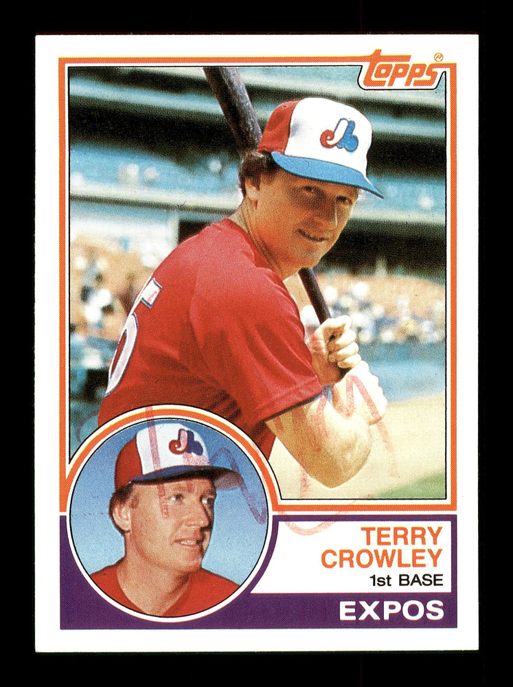 Terry Crowley Autographed 1983 Topps Card #22T Montreal Expos SKU #166845 - RSA