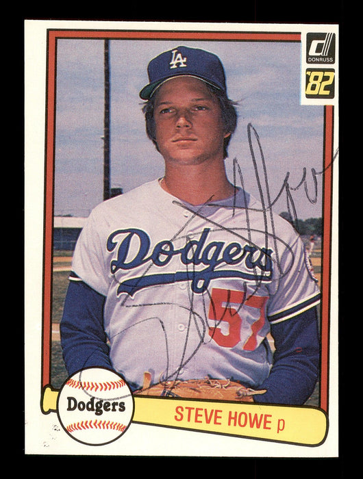 Steve Howe Autographed 1982 Donruss Card #158 Los Angeles Dodgers SKU #166855 - RSA