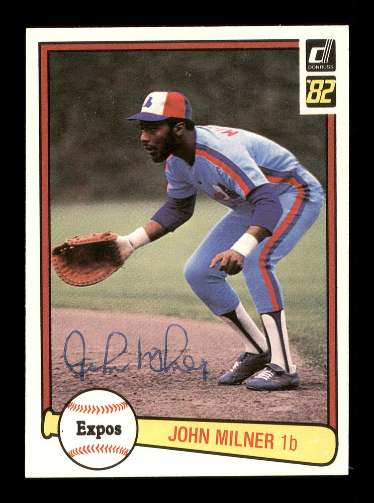 John Milner Autographed 1982 Donruss Card #266 Montreal Expos SKU #166861 - RSA