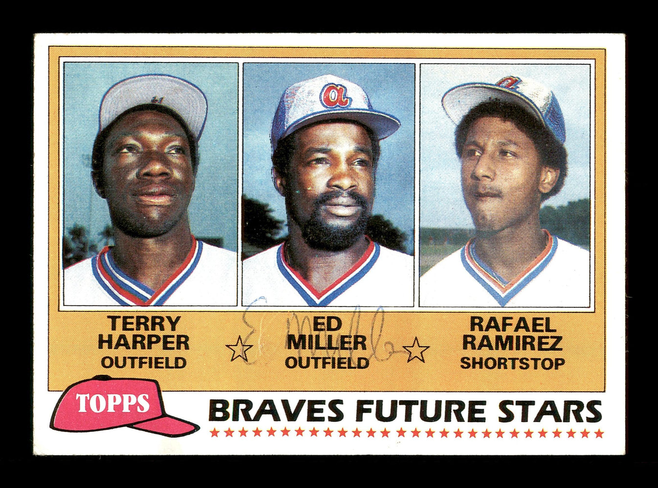 Ed Miller Autographed 1981 Topps Rookie Card #192 Atlanta Braves SKU #166876 - RSA