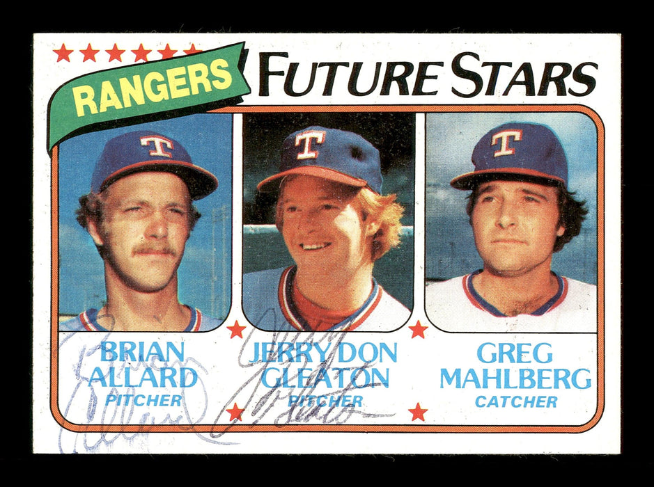 Brian Allard & Jerry Don Gleaton Autographed 1980 Topps Rookie Card #673 Texas Rangers SKU #166878 - RSA