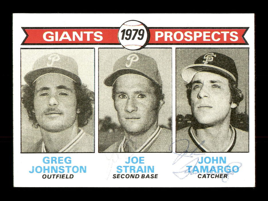 Joe Strain & John Tamargo Autographed 1979 Topps Rookie Card #726 San Francisco Giants SKU #166909 - RSA