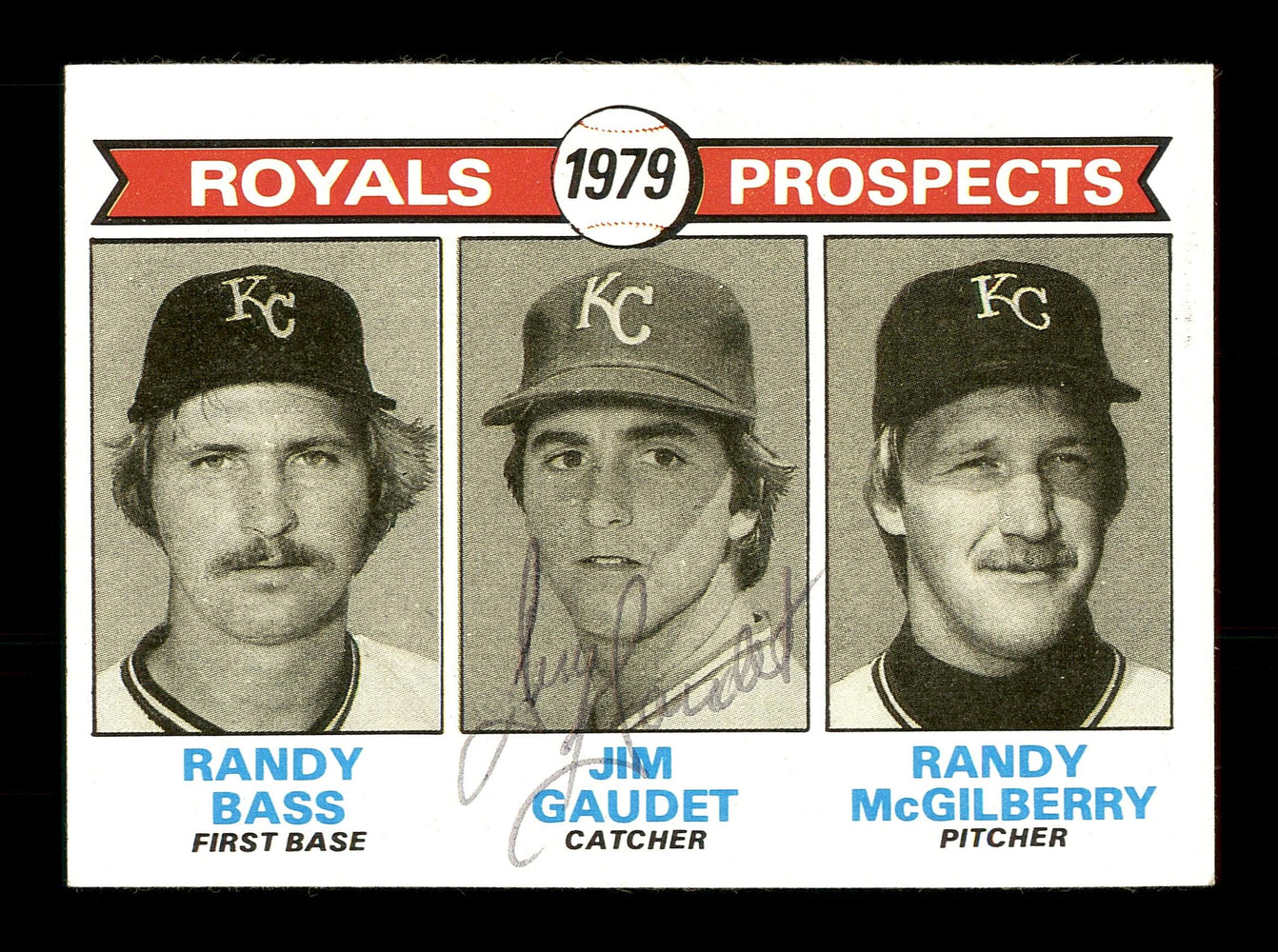 Jim Gaudet Autographed 1979 Topps Rookie Card #707 Kansas City Royals SKU #166913 - RSA