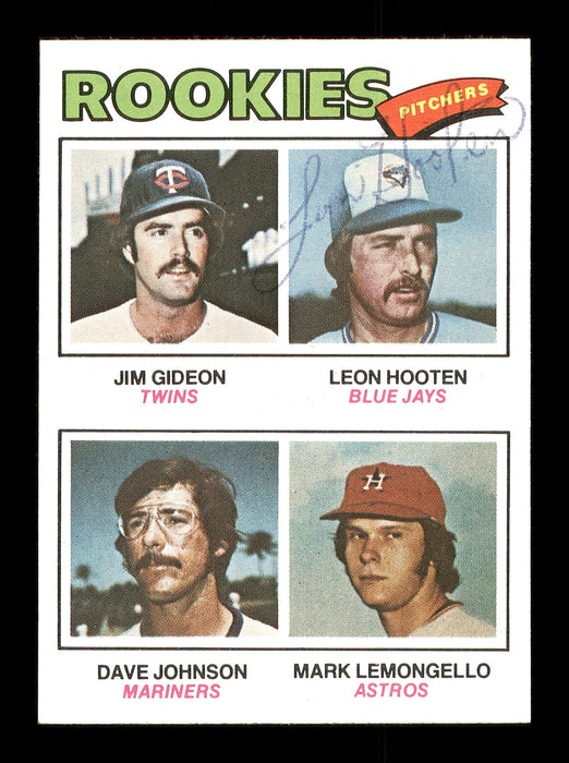 Leon Hooten Autographed 1977 Topps Rookie Card #478 Toronto Blue Jays SKU #166924 - RSA