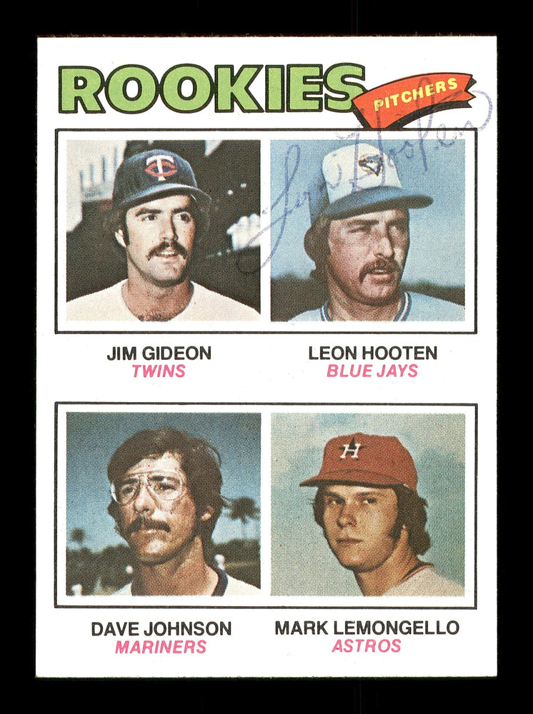 Leon Hooten Autographed 1977 Topps Rookie Card #478 Toronto Blue Jays SKU #166924 - RSA