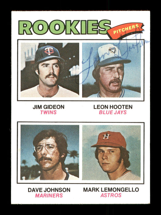 Leon Hooten Autographed 1977 Topps Rookie Card #478 Toronto Blue Jays SKU #166925 - RSA