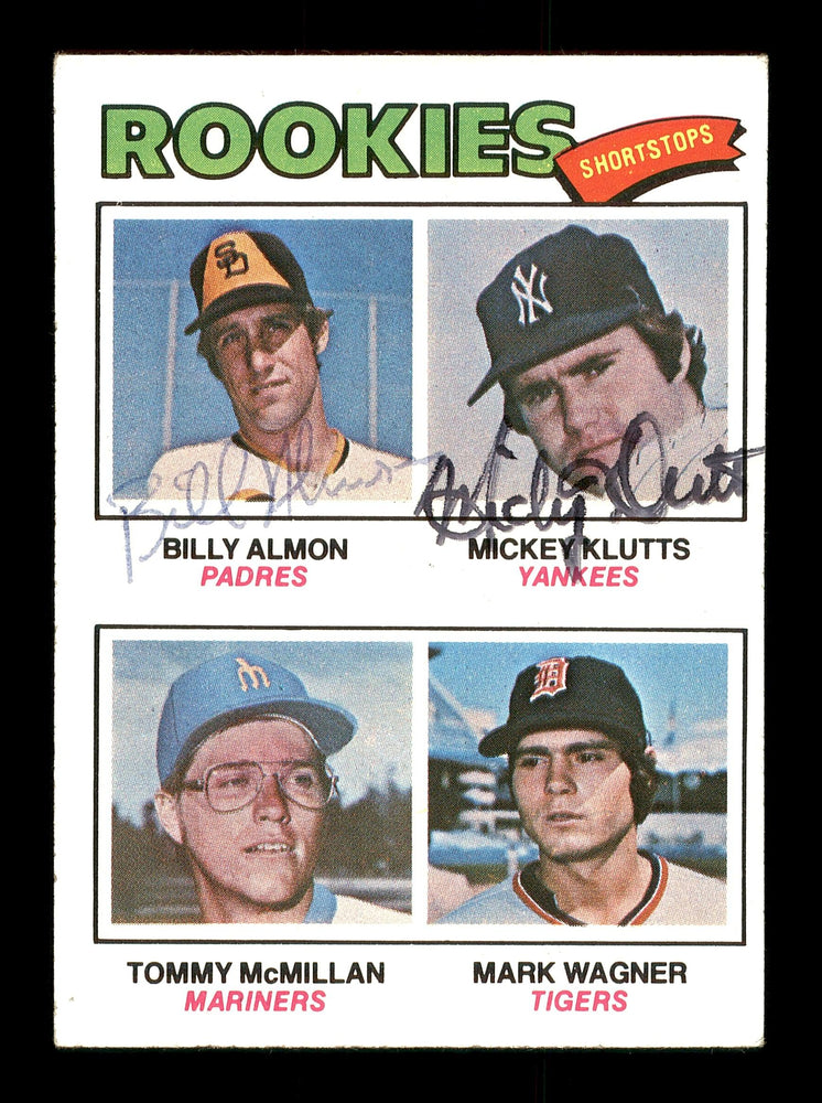 Bill Almon & Mickey Klutts Autographed 1977 Topps Rookie Card #490 SKU #166929 - RSA