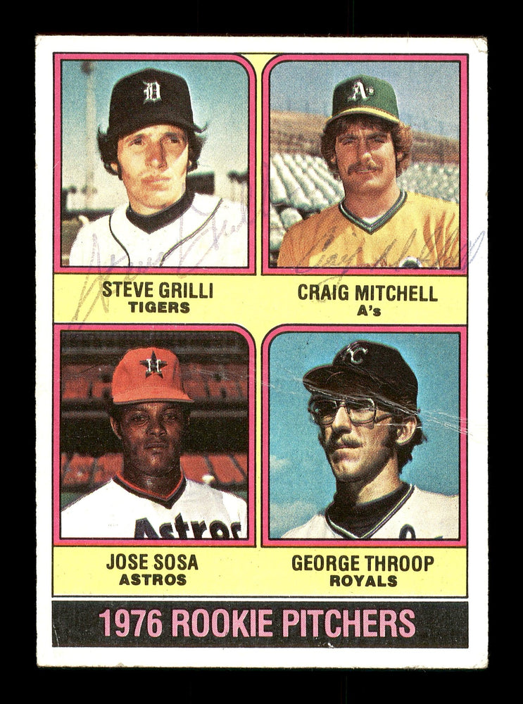 Craig Mitchell & Steve Grilli Autographed 1976 Topps Rookie Card #591 (Crease) SKU #166938 - RSA