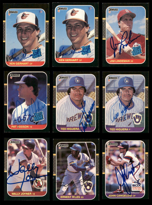 1987 Donruss Baseball Autographed Cards Lot Of 56 SKU #185579 - RSA