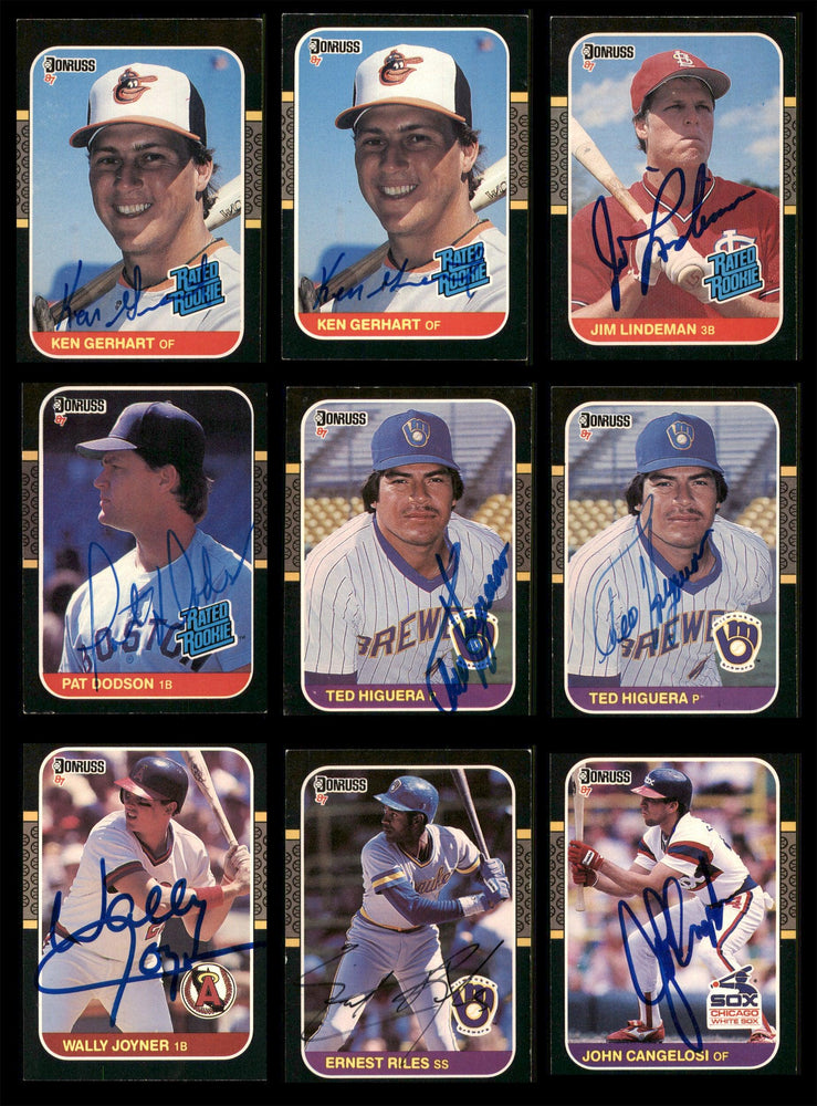 1987 Donruss Baseball Autographed Cards Lot Of 56 SKU #185579 - RSA
