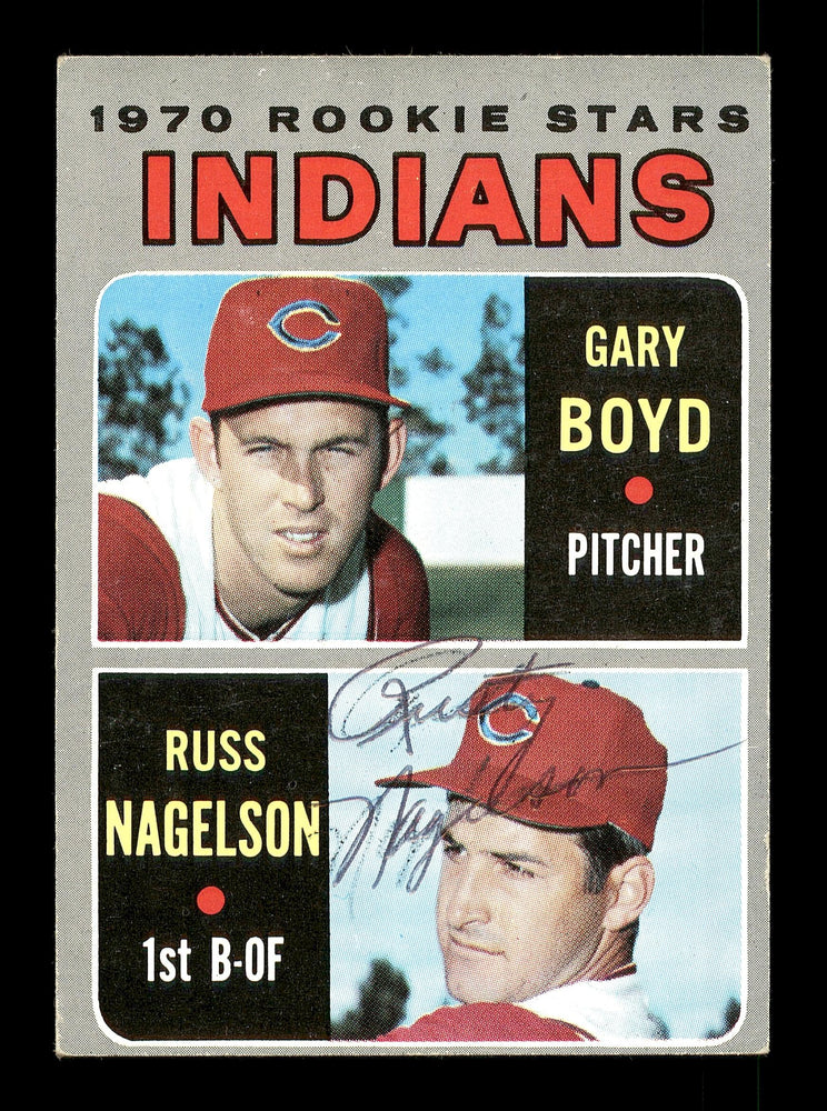 Russ Nagelson Autographed 1970 Topps Rookie Card #7 Cleveland Indians SKU #167005 - RSA