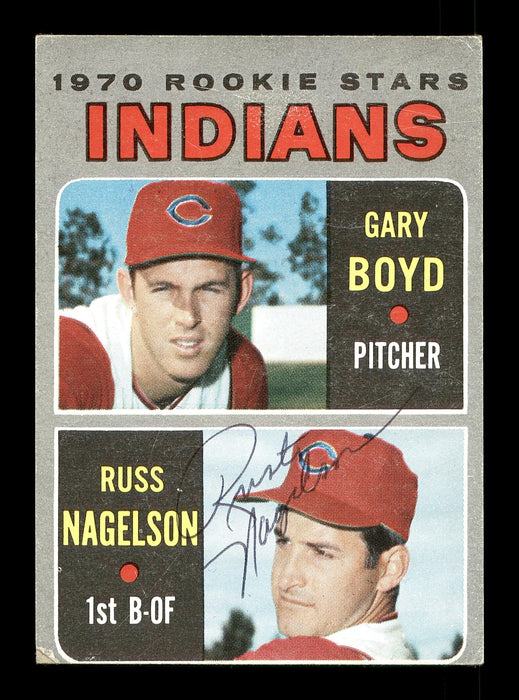Russ Nagelson Autographed 1970 Topps Rookie Card #7 Cleveland Indians SKU #167006 - RSA