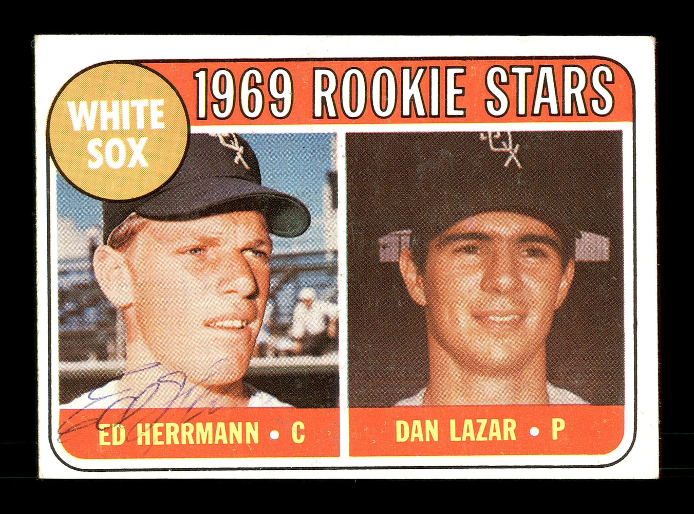 Ed Herrmann Autographed 1969 Topps Rookie Card #439 Chicago White Sox SKU #167027 - RSA