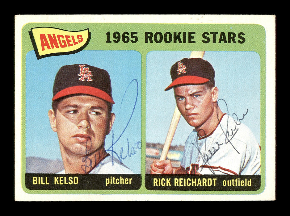 Bill Kelso & Rick Reichardt Autographed 1965 Topps Rookie Card #194 California Angels SKU #167065 - RSA