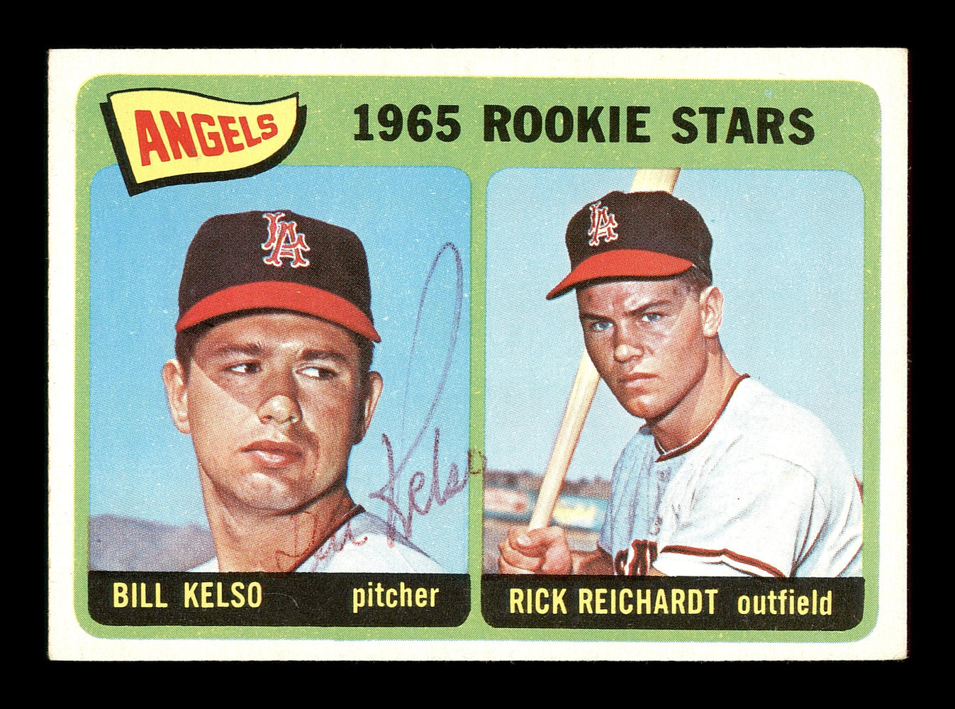 Bill Kelso Autographed 1965 Topps Rookie Card #194 California Angels SKU #167066 - RSA