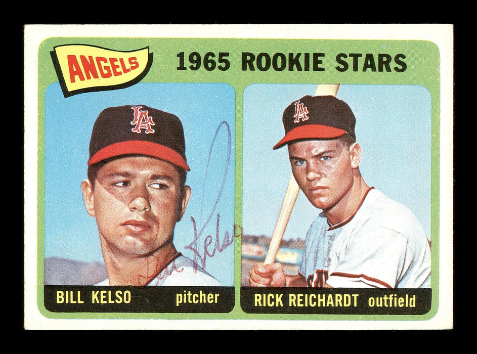 Bill Kelso Autographed 1965 Topps Rookie Card #194 California Angels SKU #167066 - RSA