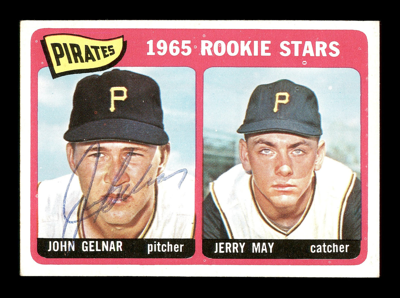 John Gelnar Autographed 1965 Topps Rookie Card #143 Pittsburgh Pirates SKU #167073 - RSA