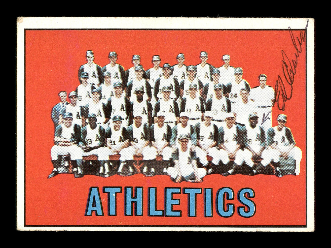 Ed Charles Autographed 1967 Topps Card #262 Kansas City A's SKU #167100 - RSA