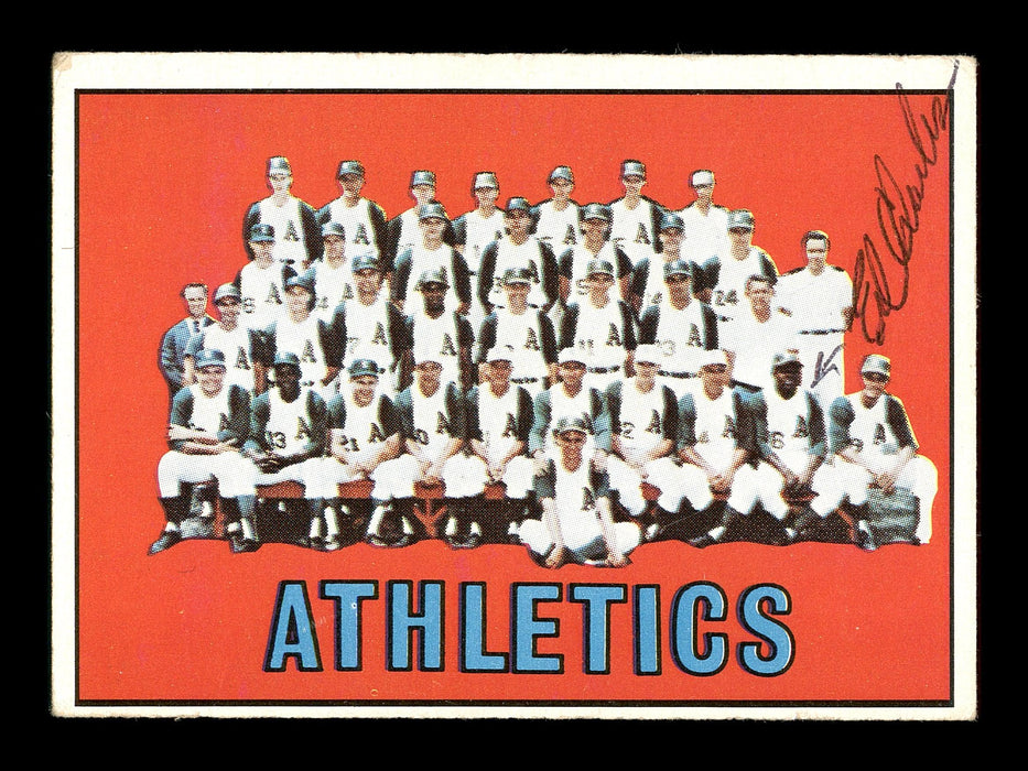 Ed Charles Autographed 1967 Topps Card #262 Kansas City A's SKU #167100 - RSA