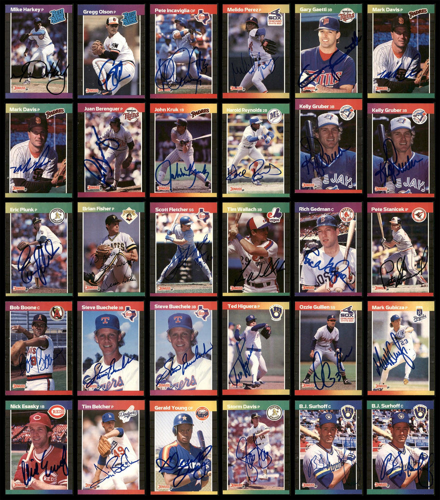1989 Donruss Baseball Autographed Cards Lot Of 152 SKU #185581 - RSA