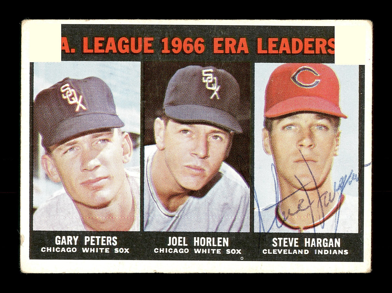 Steve Hargan Autographed 1967 Topps Card #223 Cleveland Indians SKU #167156 - RSA