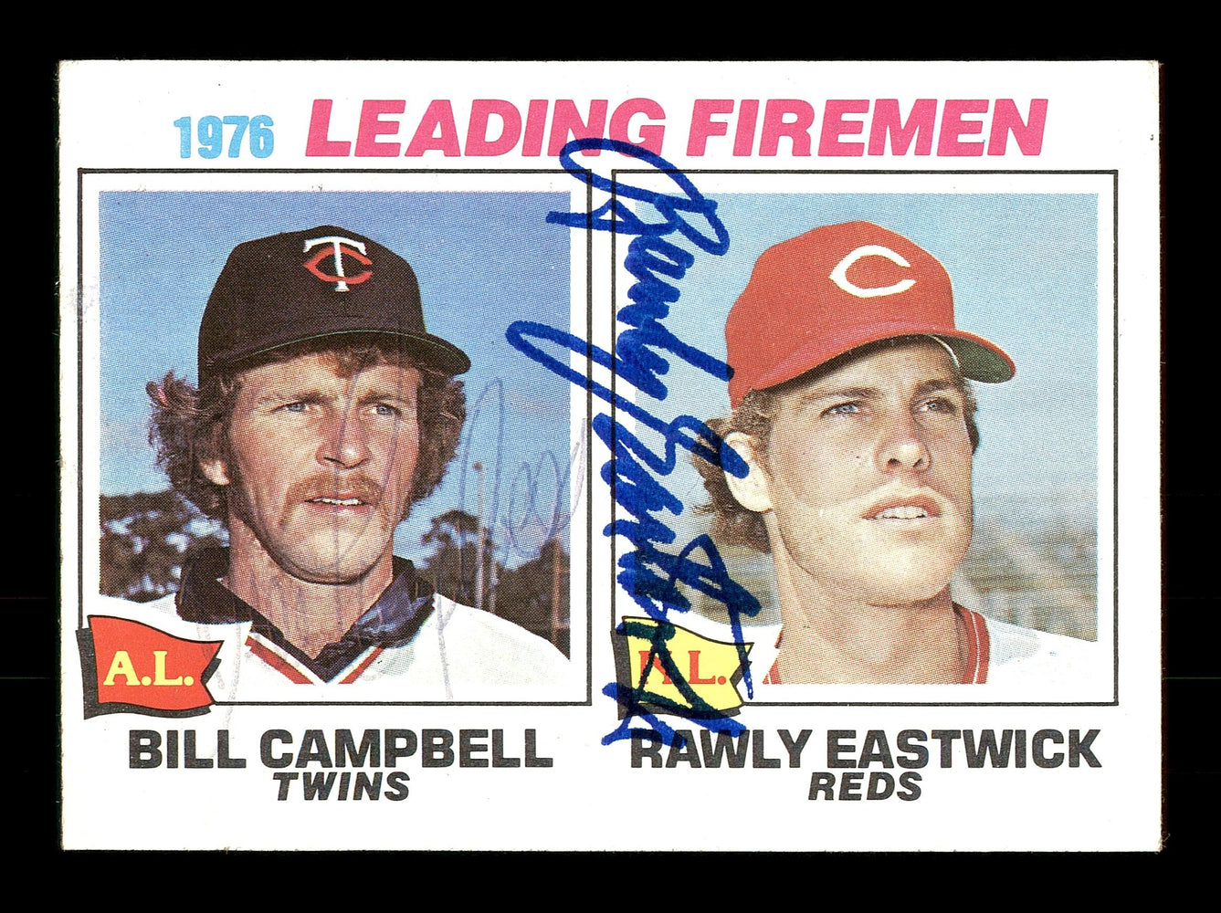 Rawley Eastwick & Bill Campbell Autographed 1977 Topps Card #8 SKU #167160 - RSA