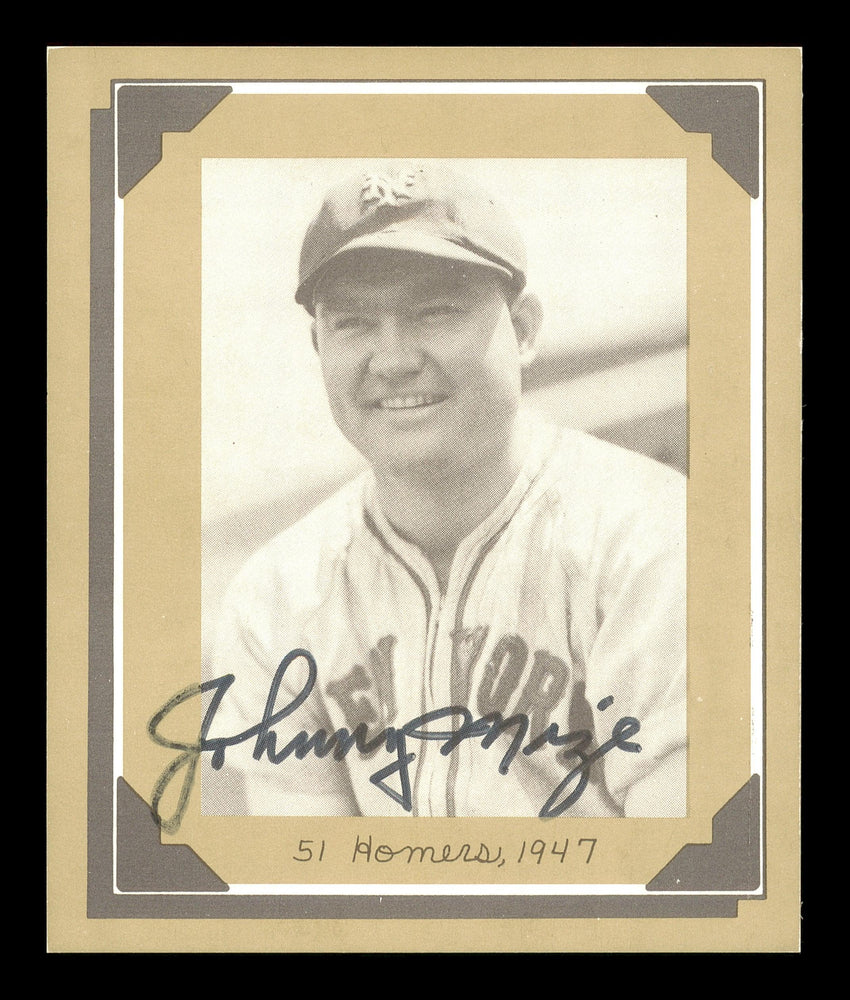 Johnny Mize Autographed 1977 Douglas Card 51 Homers, 1947 SKU #171198 - RSA