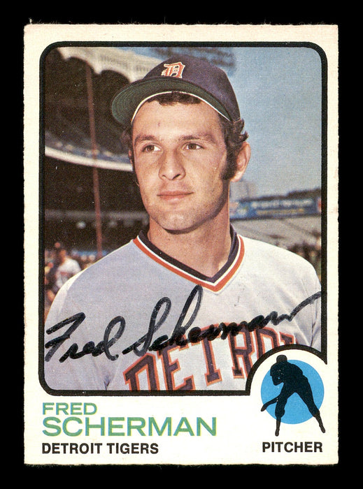 Fred Scherman Autographed 1973 O-Pee-Chee Card #660 Detroit Tigers SKU #169331 - RSA