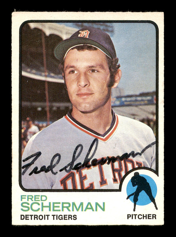 Fred Scherman Autographed 1973 O-Pee-Chee Card #660 Detroit Tigers SKU #169331 - RSA