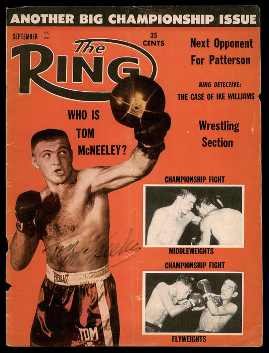 Tom McNeeley Autographed Ring Magazine Cover (Light) SKU #186864 - RSA