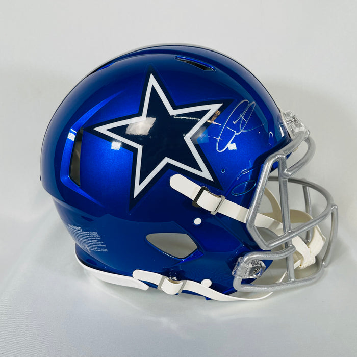 CeeDee Lamb Signed Dallas Cowboys Authentic Flash Speed Full-Size Football Helmet (JSA) - RSA