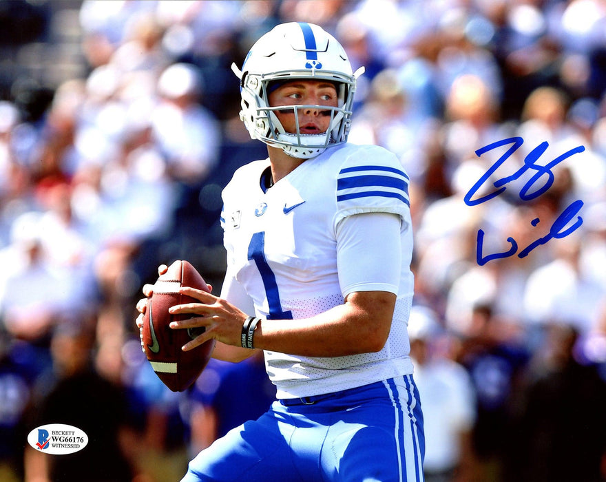 Zach Wilson Autographed 8x10 Photo BYU Cougars Beckett BAS Stock #191144 - RSA