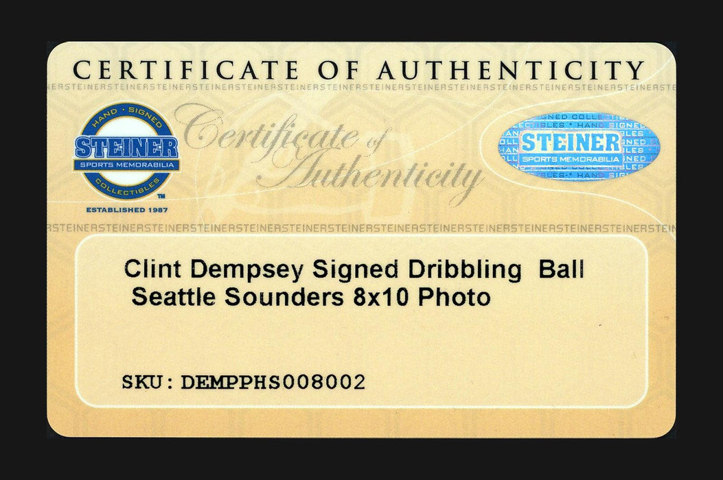 Clint Dempsey Autographed 8x10 Photo Seattle Sounders Fanatics Holo Stock #194783 - RSA