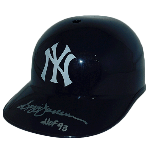 Reggie Jackson New York Yankees HOF-93 Autographed Full Size Souvenir Baseball Batting Helmet (JSA) HOF Inscription - RSA