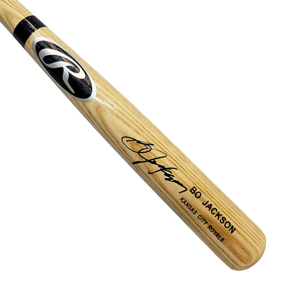 Bo Jackson Signed Kansas City Royals Rawlings Blonde Baseball Bat (Beckett) - RSA