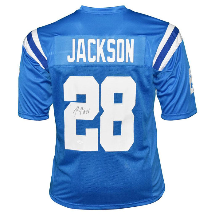 Marlin Jackson Signed Indianapolis Blue Football Jersey (JSA) - RSA