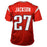 JC Jackson Signed Pro-Edition Red Football Jersey (JSA) - RSA