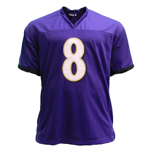 Lamar Jackson Autographed Pro Style Football Jersey Purple (JSA) - RSA