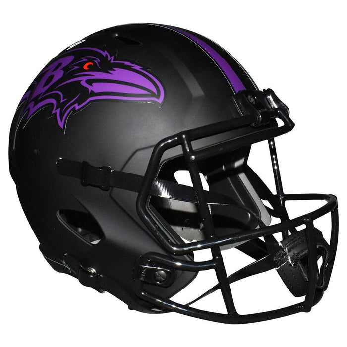 Lamar Jackson Signed Baltimore Ravens Eclipse Speed Full-Size Replica Football Helmet (JSA) - RSA