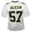 Rickey Jackson Signed HOF 2010 Inscription New Orleans White Football Jersey (JSA) - RSA