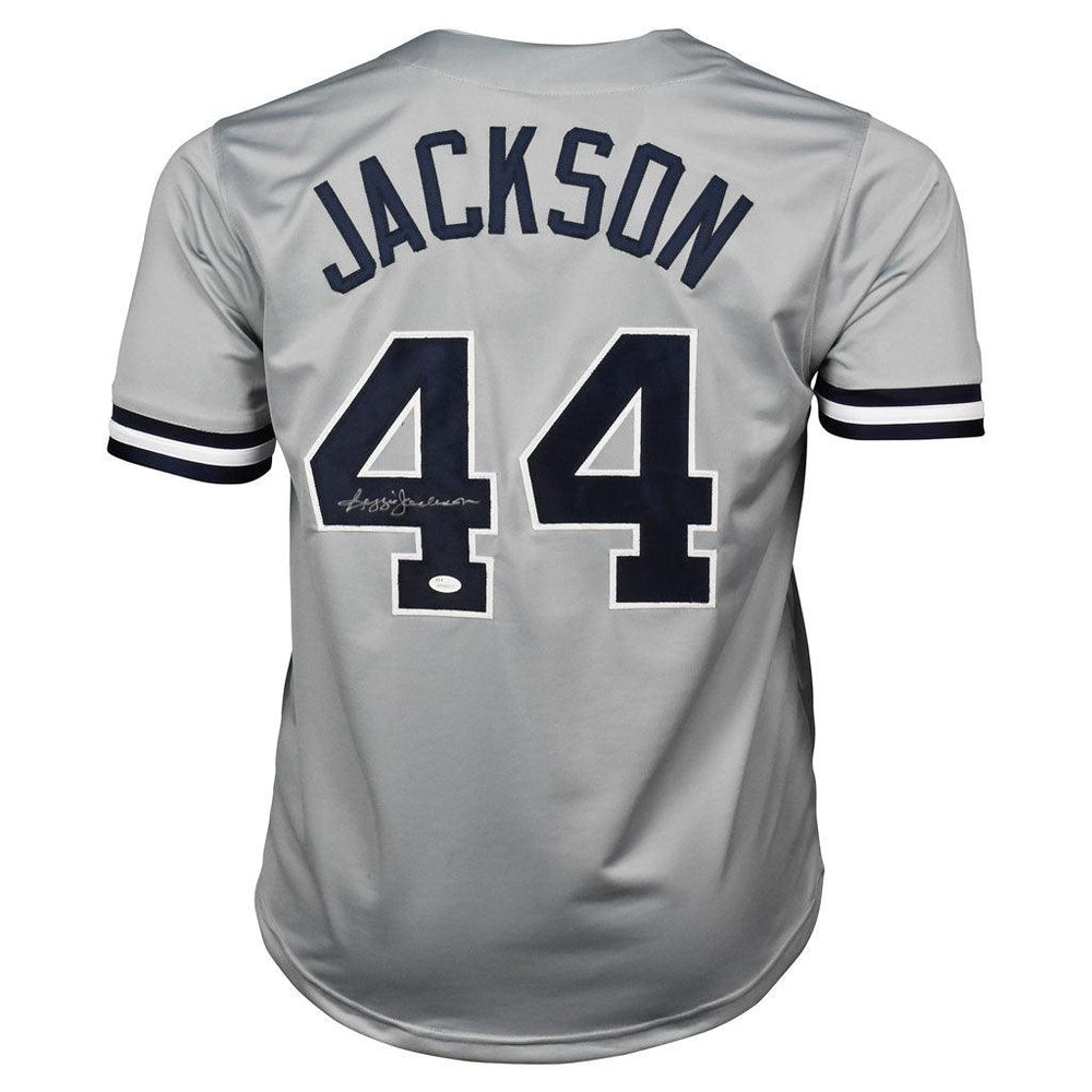 Reggie Jackson Signed New York Grey Baseball Jersey (JSA) — RSA
